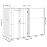thumbnail of Abri à outils de jardin anthracite 225x89x161cm acier galvanisé Modèle AbriPanorama 18
