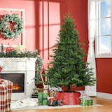 thumbnail of HOMCOM Árbol de Navidad Artificial 180 cm Ignífugo con 1443 Ramas Hojas de PVC Base Plegable y Soporte Metálico Decoración Navideña para Interiores