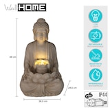 thumbnail of WellHome - Fonte de Buda cor de areia com luzes LED para áreas externas 28,5x24,5x48 cm