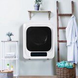 thumbnail of Wäschetrockner Edelstahl 3 kg bis 4 kg 850 W Wandmontage mit Überhitzungsschutz 6 Programmen und Energieklasse G 60x80x40 cm Weiß