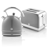thumbnail of SWAN STP7050GRNEU Retro Set Frühstück, Wasserkocher 1,8L Kabellos, 2 Breitschlitz-Toaster, Vintage, Grau, 850W