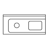 thumbnail of Zulauftisch 1 Becken Anbau links mit Abfallloch ohne Grundboden mit Aufkantung