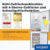 thumbnail of Exquisit Kühl-Gefrierkombination, Kühlschrank mit Gefrierfach, 247 Liter, No-Frost, 4-Sterne-Gefrierfach, KGC5250-85-NF-040D inoxlook