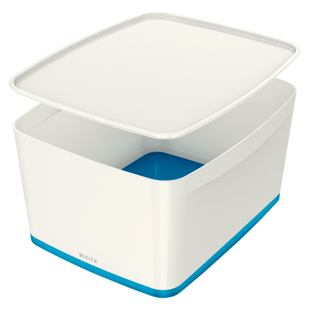 Leitz Aufbewahrungsbox MyBox 52161036 mittel 18l Deckel ws/bl