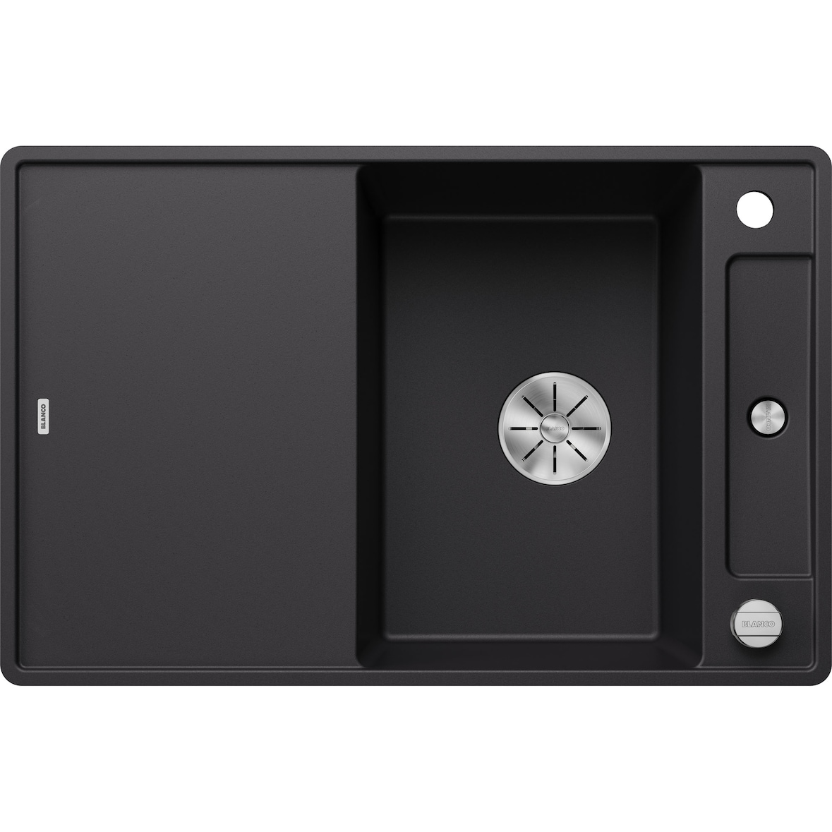 BLANCO AXIA III 45 S-F Spüle schwarz flächenbündig ab 45 cm mit Glasschneidbrett