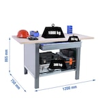 thumbnail of SimonRack Établi industriel avec tiroir, 1200x750 mm, plateau en bois lamellé 32 mm, charge 1000 kg, Gris - BT-6 PRO