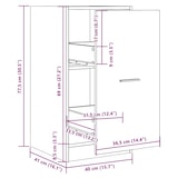 thumbnail of vidaXL Apothekerschrank Betongrau 40x41x77,5 cm Holzwerkstoff