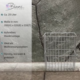 thumbnail of Papierkorb, Gitterkorb, Abfalleimer, 25 Liter, zum Hängen und Stellen : Farbe - Edelstahl (glänzend)