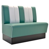 thumbnail of Americano Retro Eckbank | 164x164 cm | Dinerbank Set Türkis & Weiß | Gastro Sitzbank mit Ecke