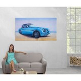 thumbnail of Pittura ad olio auto d'epoca, 100% dipinto a mano pittura murale XL, 140x80cm