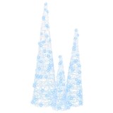 thumbnail of vidaXL Weihnachtsbaum mit 90 LEDs 3 pcs Kaltweiß 20 x 20 x 80 cm Acryl