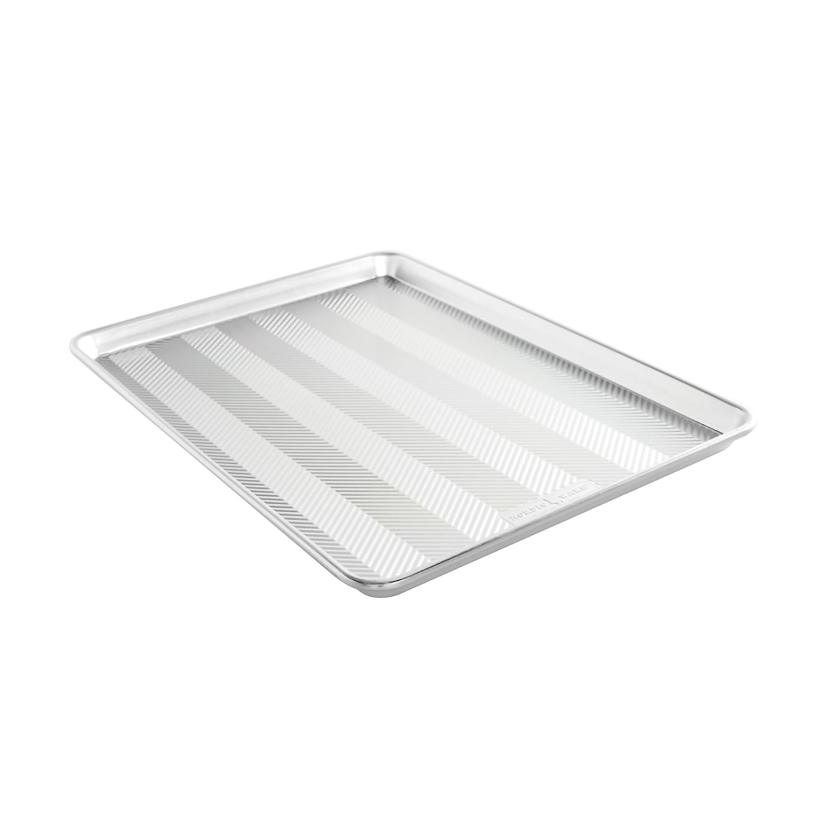 nordic ware - Teglia da forno in alluminio con fondo crispy, misura: big sheet - Colore: argento