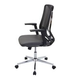 thumbnail of Silla de oficina HWC-J53, silla giratoria silla de escritorio, ergonómica imitación cuero ~ gris
