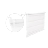 thumbnail of Doppelrollo Duorollo 120 cm breit 200 cm lang weiss inkl. Seilzug Fensterrollo Klemmrollo Jalousie