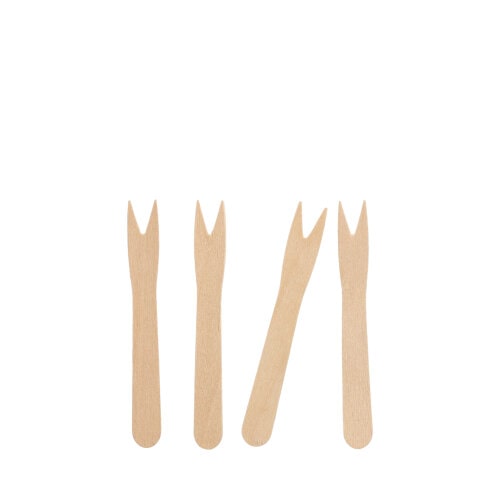 50 Pommes-Frites-Gabeln, Holz "pure" 8,5 cm