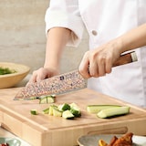 thumbnail of XinZuo - Koper Damascus Santoku 18 cm - X08C series - gemaakt van 53-laags koper damascus