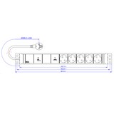 thumbnail of BACHMANN 19" 1,5HE 5xCEE7/3 1xGVS-Plus 2,0m CEE7/7