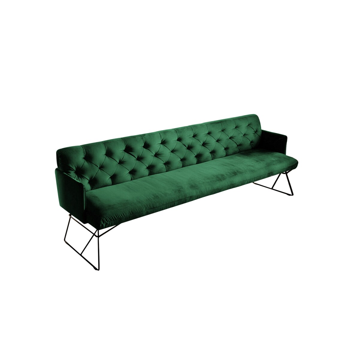 KAWOLA Esszimmerbank CHARME Velvet smaragd 206cm