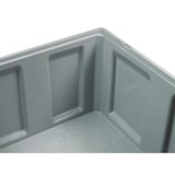 thumbnail of Palettenbox LxBxH: 1200 x 1000 x 790 mm geschlossen mit 3 Kufen in grau
