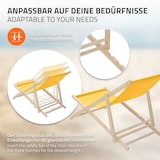 thumbnail of ECD Germany 10er Set Liegestuhl klappbar Gelb Holz, verstellbar 3 Positionen bis 120 kg, Sonnenliege Gartenliege Strandstuhl