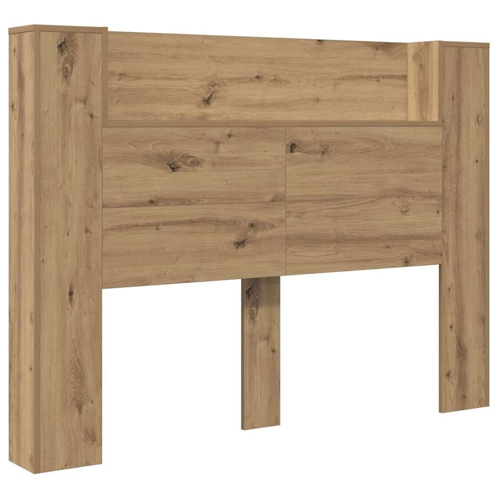 vidaXL Kopfteil Schrank mit Regal Artisan-Eiche Holzwerkstoff