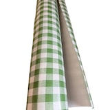 thumbnail of Au 20 m. Nappe PVC vinyle toile ciree carreaux vichy vert guinguette largeur 140 cm