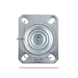 thumbnail of Ruote girevoli alte temperature 10 cm in gomma supporto zincato