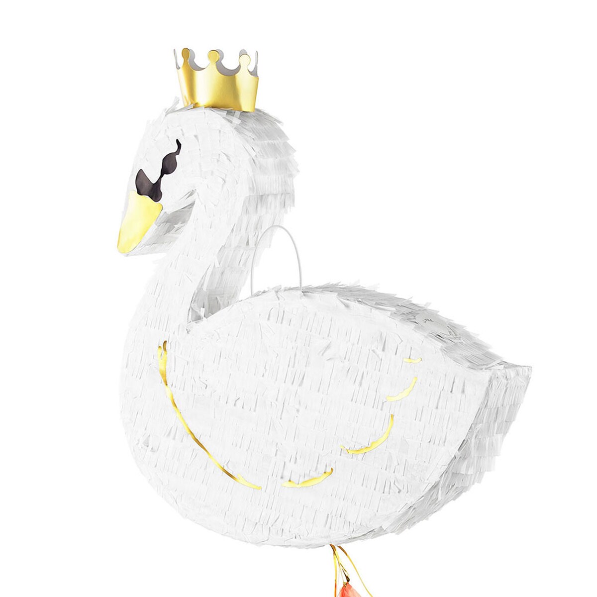 PartyDeco Piñata 43,5x49,5x9cm Schwan Party Dekoration zum Befüllen Partyspiele Kindergeburtstag Geburtstag Babyparty Hochzeit Party Partydeko 