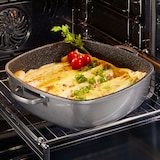 thumbnail of STONELINE® Servierpfanne 28 x 28 cm mit Aroma Glasdeckel, Eckpfanne antihaftbeschichtet, Induktion und backofengeeignet