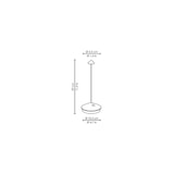 thumbnail of Lámpara de mesa LED inalámbrica recargable y regulable Pina Pro White Azafrán 2200-2700-3000K