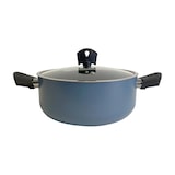 thumbnail of San Ignacio Noia - Conjunto de 2 panelas Ø20/Ø24cm com tampa em alumínio prensado, cor azul, e conjunto de 5 utensílios de silicone e madeira