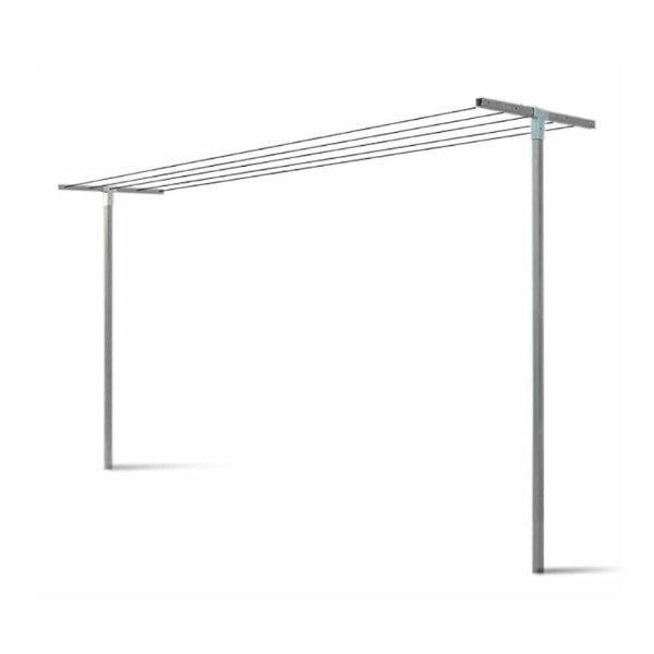 ANDRYS - Stendi Biancheria in Tubo Quadro, Smontabile, da Cementare, Senza Fili, con Tappi,  Altezza 220cm, Profondità 80cm, Tubo Quadro 4x4cm