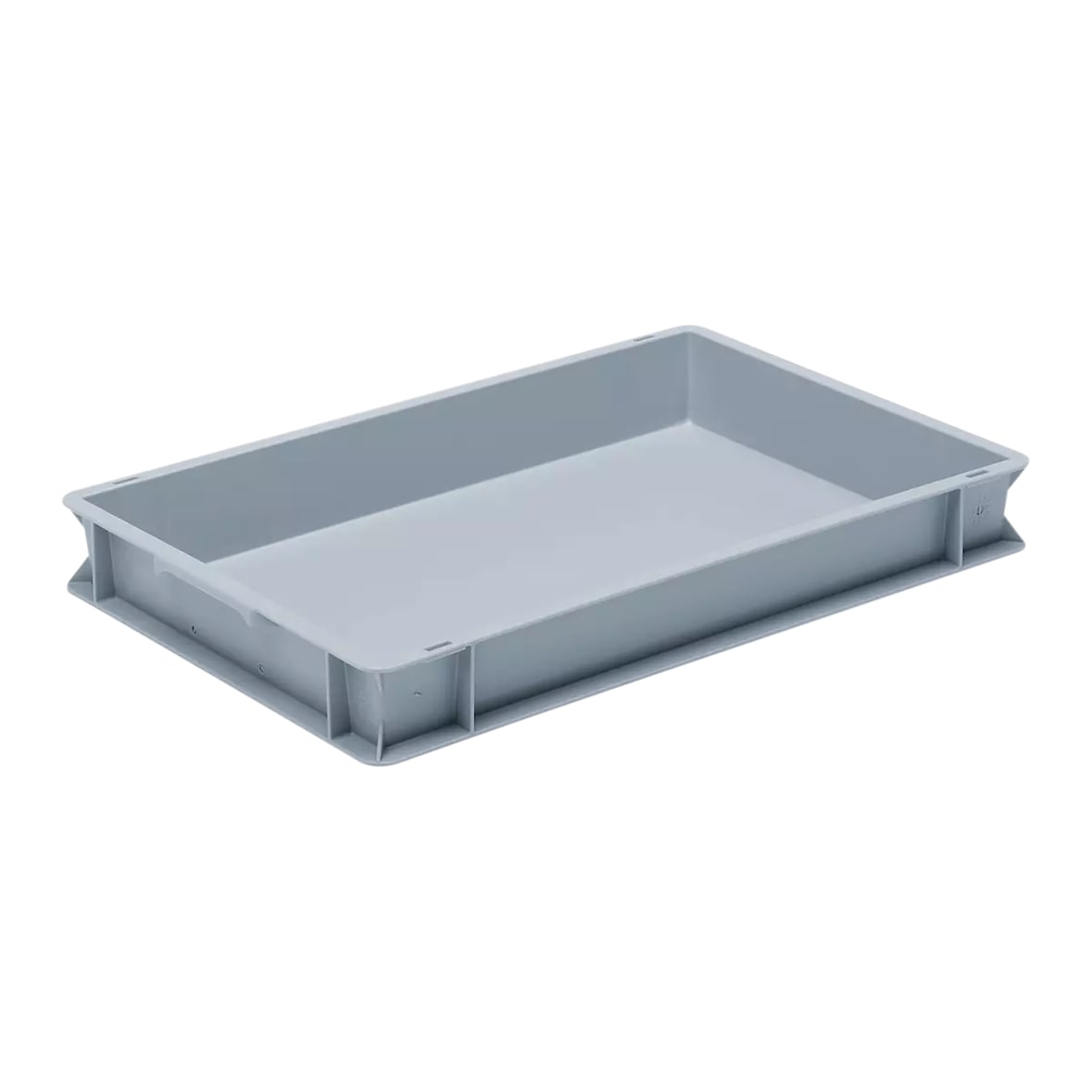 Bac gerbable standard norme Europe 600x400x220mm - Polypropylène gris - 40L