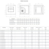 thumbnail of Unidad de ventilación doble aspiración con ventilador de la serie CVDA de 1 velocidad Salida HORIZONTAL (10/10, Potencia: 1/3 CV)