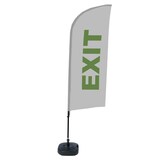 thumbnail of Showdown Beachflag - Komplett-Set - Exit Englisch - Grau/Schwarz
