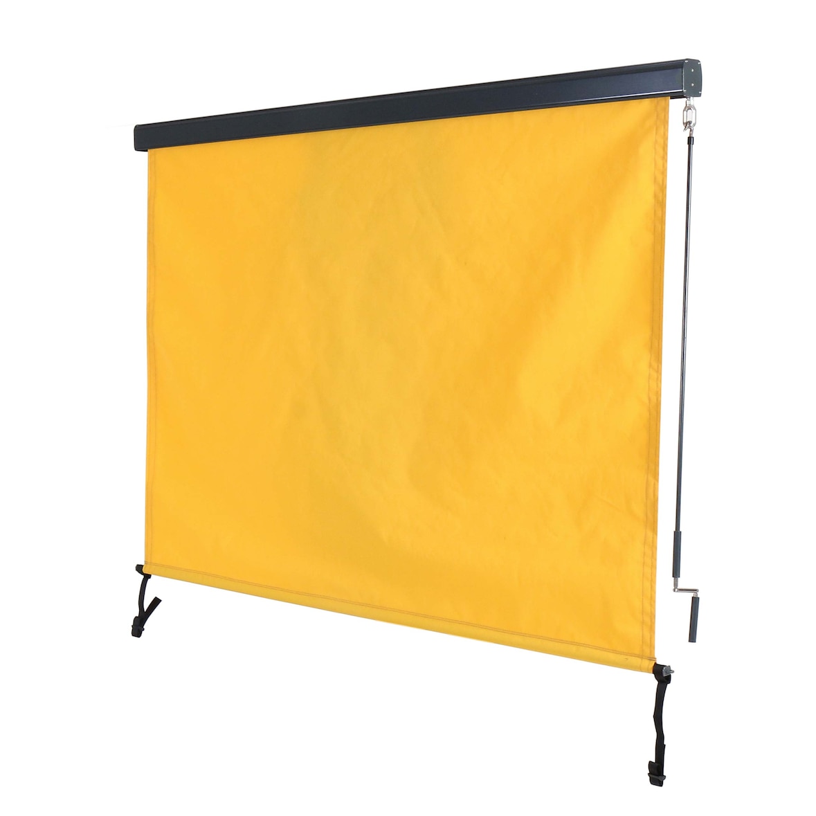 Toldo vertical HWC-F42, toldo vertical de proteção da privacidade para exterior, tecido com proteção UV 50 ~ 250x180cm, amarelo