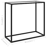 thumbnail of Mesa consola vidrio templado transparente 80x35x75 cm