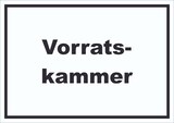 thumbnail of Vorratskammer Schild mit Text Pantry Reserve waagerecht A0 (841x1189mm)