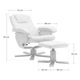 thumbnail of SVITA Charles Relaxsessel Hocker Sessel Beige Fernsehsessel Drehsessel Polyester Beige