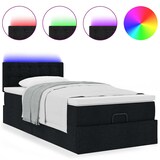 thumbnail of vidaXL Ottoman-Bett mit Matratze & LEDs Schwarz 90x200 cm Stoff