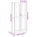 thumbnail of vidaXL Hoge kast 82,5x30,5x185 cm bewerkt hout artisanaal eikenkleur