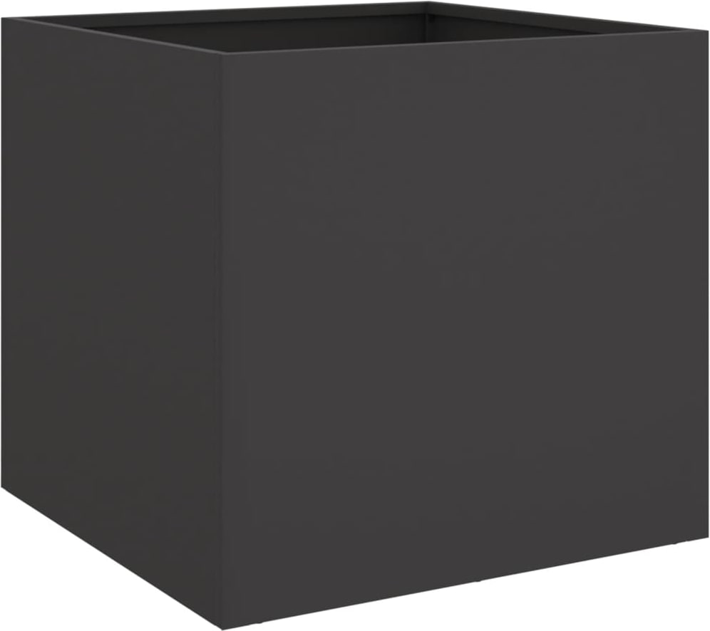vidaXL Pflanzkübel Schwarz 42x40x39 cm Stahl
