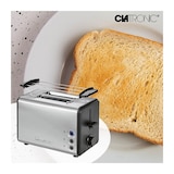 thumbnail of Clatronic TA 3620 Tostadora Pan, 2 Rebanadas, Regulador Nivel Tostado, 3 Funciones, Calienta Panecillos, Acero Inoxidable, Plata, 850W