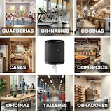 thumbnail of Dispensador Papel Secamanos Color Negro para bobinas de Mecha de hasta 210mm, Incluye Llave de Seguridad, Resistente y Duradero