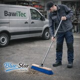 thumbnail of Blue-Star Besen Komplett SET 40 cm Breit mit blauen Borsten und Teleskopstiel Handfeger Kehrschaufel Stiel Straßenbesen