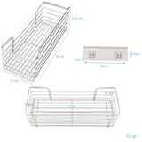 thumbnail of Intirilife selbstklebende Duschablage Badhalterung in Silber - 32 x 14 x 10.5 cm - Shampoohalterung Duschablage Badezubehörkorb Gewürzregal