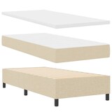 thumbnail of vidaXL Boxspringbett mit Matratze mit Kopfteil Creme 80 x 200 cm Stoff