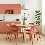 thumbnail of Set 4 Sedie Impilabili in polipropilene da cucina 40x39x78 cm Colore Mattone LUNA