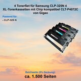 thumbnail of 4 TonerSet für Samsung CLP-325N 4 XL-Tonerkassetten mit Chip kompatibel CLT-P4072C von Gigao
