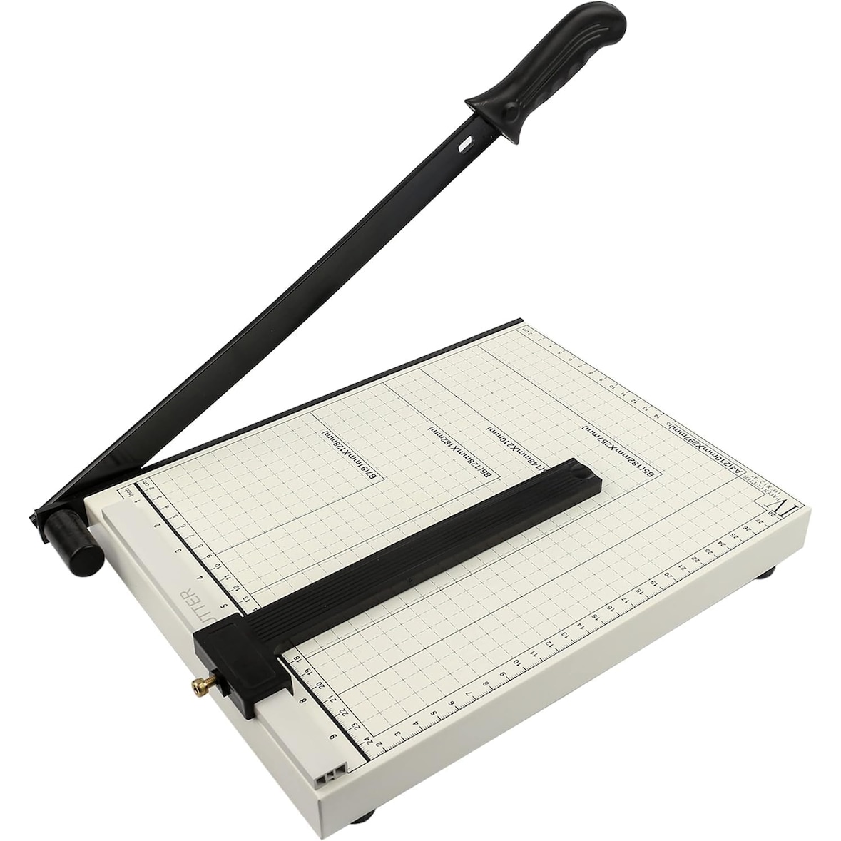 Cortador de Papel A4 Guillotina Profesional para Papelería, Oficina, Estudio, Escuela, Capacidad 12 Hojas con Regla Guía